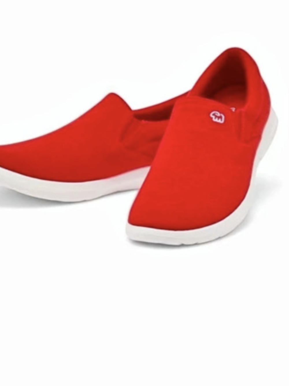 Merinos Women Slip On Red & White Merino Wool Sneakers US 10